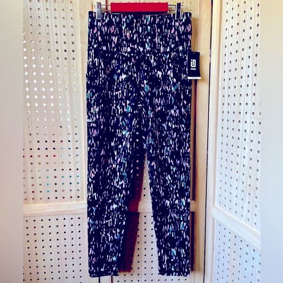 Ideology Pants - IDEOLOGY ~ Black Performance Confetti Workout Pants